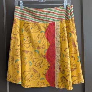 Unique Knee Length Skirt